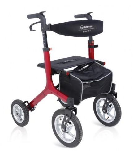 DEAMBULATORE ROLLATOR ERMES ROSSO